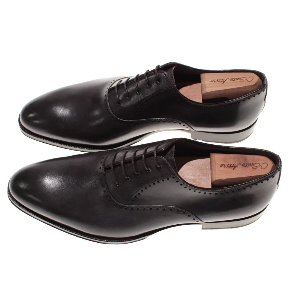 Di Bianco NWD Lace Up Oxford Dress Shoes Size 9 US in Black Leather